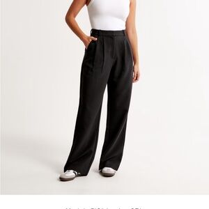 Curve Love A&F Sloane Tailored Wide Leg Pant
